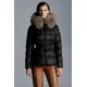 2022 MONCLER Boed Fur Collar Short Down Jacket Womens Waist Down Puffer Coat Winter Outerwear Black