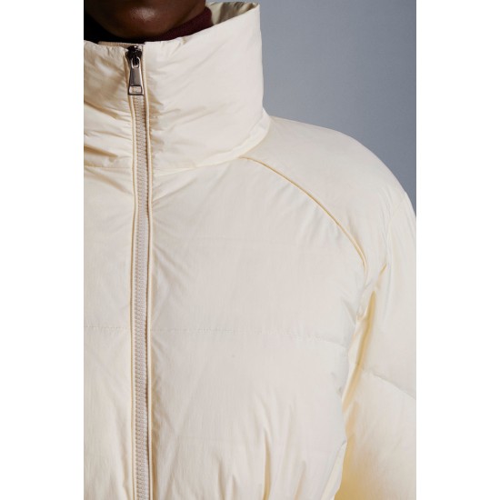 2022 MONCLER Clypeole Short Down Jacket Womens Waist Down Puffer Coat Winter Outerwear White