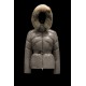 2022 MONCLER Laitue Fur Collar Short Down Jacket Womens Waist Down Puffer Coat Winter Outerwear Dark Gray