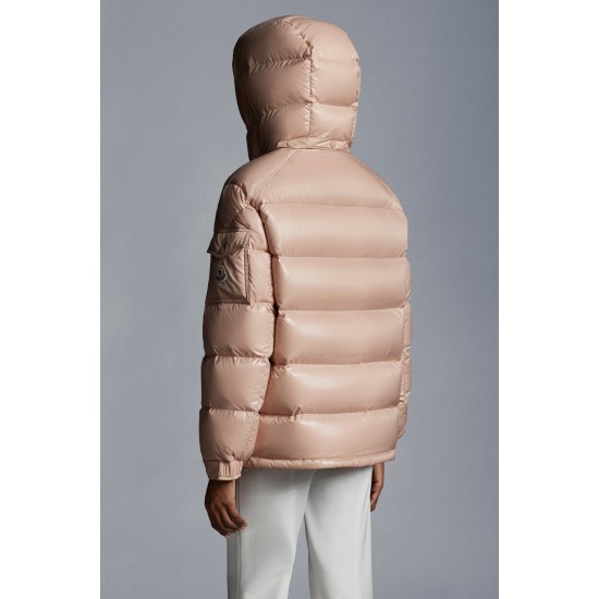 2022 MONCLER Maire Short Down Jacket Womens Hooded Down Puffer Coat Winter Outerwear Pink