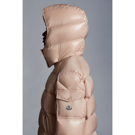 2022 MONCLER Maire Short Down Jacket Womens Hooded Down Puffer Coat Winter Outerwear Pink