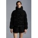 2022 Moncle Daos Short Down Jacket Women Down Puffer Coat Winter Outerwear Dark Black