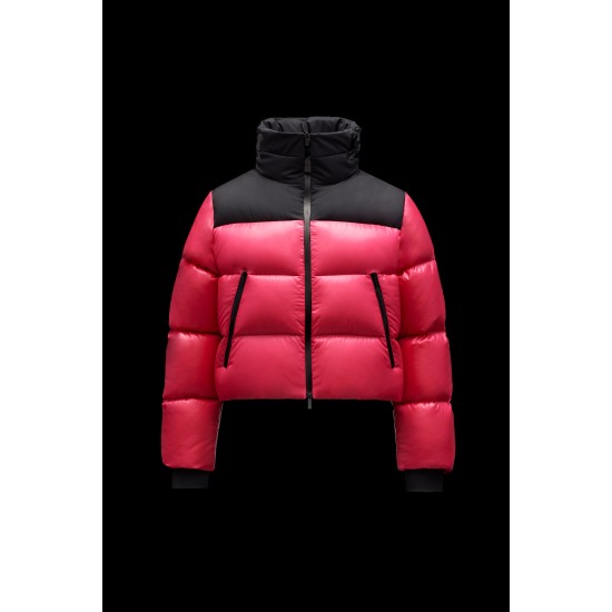 2022 Moncle Jasione Short Down Jacket Women Down Puffer Coat Winter Outerwear Pink Black