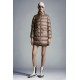 2022 Moncler Abricotier Parka Long Down Jacket Women Down Puffer Coat Winter Outerwear Oatmeal Beige