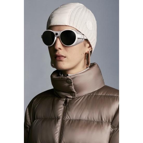 2022 Moncler Abricotier Parka Long Down Jacket Women Down Puffer Coat Winter Outerwear Oatmeal Beige