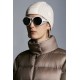 2022 Moncler Abricotier Parka Long Down Jacket Women Down Puffer Coat Winter Outerwear Oatmeal Beige