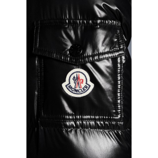 2022 Moncler Anogramme Parka Long Down Jacket Women Down Puffer Coat Winter Outerwear Black