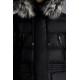 2022 Moncler Aphroti Parka Fur Hooded Collar Long Down Jacket Women Down Puffer Coat Winter Outerwear Black