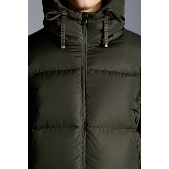 2022 Moncler Asaret Short Down Jacket Women Down Puffer Coat Winter Outerwear Dark Army Green