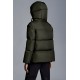 2022 Moncler Asaret Short Down Jacket Women Down Puffer Coat Winter Outerwear Dark Army Green