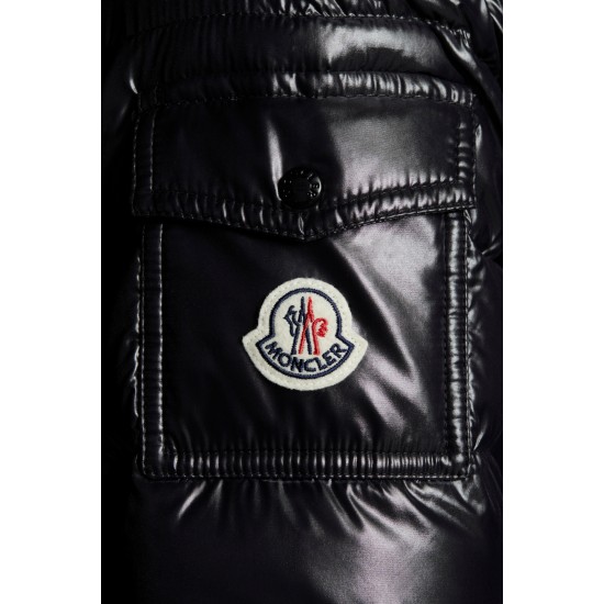 2022 Moncler Badyfur Collar Short Down Jacket Women Down Puffer Coat Winter Outerwear Black