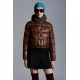 2022 Moncler Bardanette Short Down Jacket Women Down Puffer Coat Winter Outerwear Walnut Brown