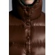 2022 Moncler Bardanette Short Down Jacket Women Down Puffer Coat Winter Outerwear Walnut Brown