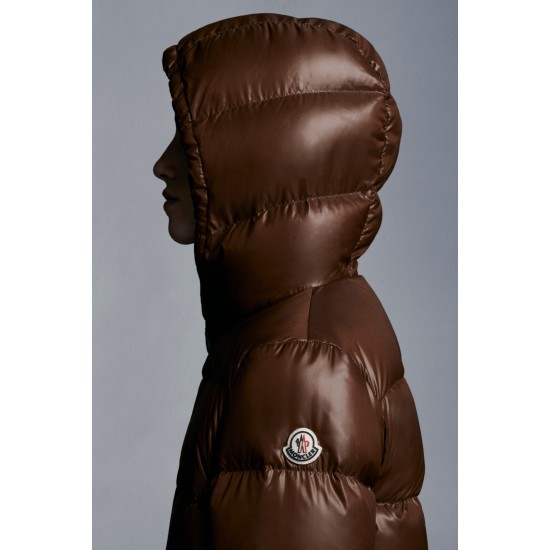 2022 Moncler Bardanette Short Down Jacket Women Down Puffer Coat Winter Outerwear Walnut Brown