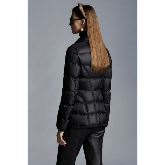 2022 Moncler Bellardie Short Down Jacket Women Down Puffer Coat Winter Outerwear Black