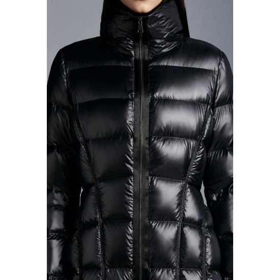 2022 Moncler Bellevalia Parka Long Down Jacket Women Down Puffer Coat Winter Outerwear Black