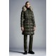 2022 Moncler Boedic Parka Fur Collar Long Down Jacket Women Down Puffer Coat Winter Outerwear Army Green