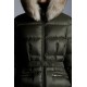 2022 Moncler Boedic Parka Fur Collar Long Down Jacket Women Down Puffer Coat Winter Outerwear Army Green