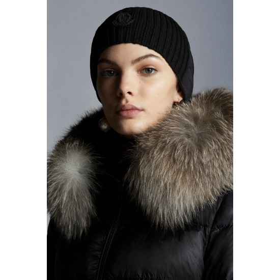 2022 Moncler Boedic Parka Fur Collar Long Down Jacket Women Down Puffer Coat Winter Outerwear Black