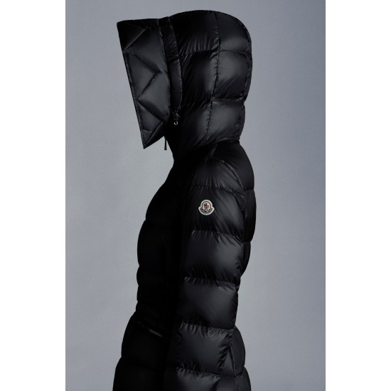 2022 Moncler Boedic Parka Fur Collar Long Down Jacket Women Down Puffer Coat Winter Outerwear Black