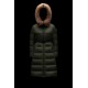 2022 Moncler Boucage Parka Long Down Jacket Women Fur Hooded Collar Down Puffer Coat Winter Outerwear Black