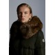 2022 Moncler Boucage Parka Long Down Jacket Women Fur Hooded Collar Down Puffer Coat Winter Outerwear Black