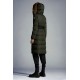 2022 Moncler Boucage Parka Long Down Jacket Women Fur Hooded Collar Down Puffer Coat Winter Outerwear Black