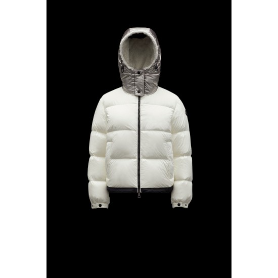 2022 Moncler Bufonie Short Down Jacket Women Down Puffer Coat Winter Outerwear White