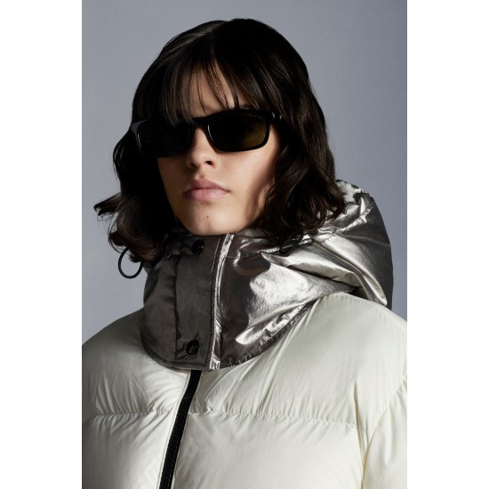 2022 Moncler Bufonie Short Down Jacket Women Down Puffer Coat Winter Outerwear White