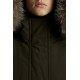 2022 Moncler Cameline Parka Fur Hooded Collar Long Down Jacket Women Down Puffer Coat Winter Outerwear Army Green