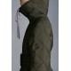 2022 Moncler Caprier Parka Long Down Jacket Women Down Puffer Coat Winter Outerwear Army Green