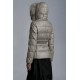 2022 Moncler Cardamine Fur Collar Short Down Jacket Women Down Puffer Coat Winter Outerwear Metallic Gold