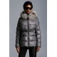 2022 Moncler Cardamine Fur Collar Short Down Jacket Women Down Puffer Coat Winter Outerwear Silver