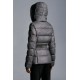 2022 Moncler Cardamine Fur Collar Short Down Jacket Women Down Puffer Coat Winter Outerwear Silver