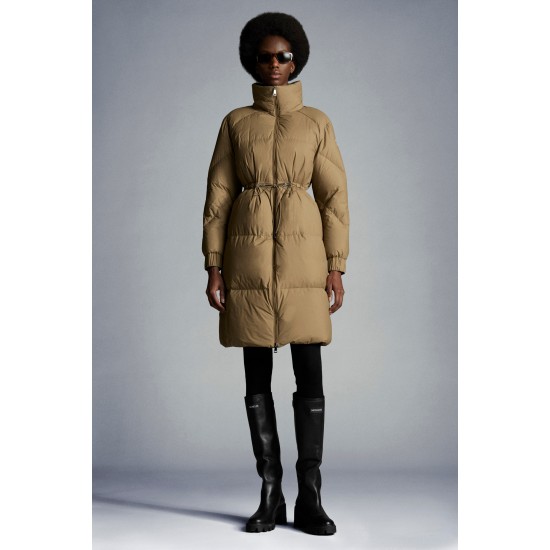 2022 Moncler Citronnier Parka Long Down Jacket Women Down Puffer Coat Winter Outerwear Natural Camel Beige