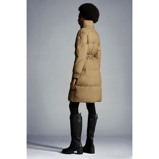 2022 Moncler Citronnier Parka Long Down Jacket Women Down Puffer Coat Winter Outerwear Natural Camel Beige