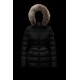 2022 Moncler Clion Parka Short Down Jacket Women Waist Fur Hooded Collar Down Puffer Coat Winter Outerwear Black