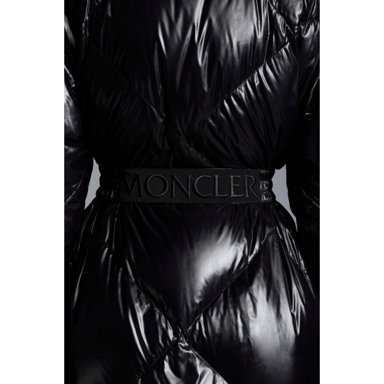 2022 Moncler Cotonniere Parka Long Down Jacket Women Waist Down Puffer Coat Winter Outerwear Black