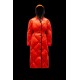 2022 Moncler Cotonniere Parka Long Down Jacket Women Waist Down Puffer Coat Winter Outerwear Bright Orange