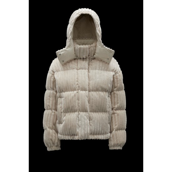 2022 Moncler Daos Short Hooded Down Jacket Women Down Puffer Coat Winter Outerwear White