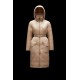 2022 Moncler Ecbalie Parka Hooded Long Down Jacket Women Down Puffer Coat Winter Outerwear Sand Beige