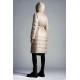 2022 Moncler Ecbalie Parka Hooded Long Down Jacket Women Down Puffer Coat Winter Outerwear Sand Beige