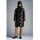 2022 Moncler Echinops Parka Hooded Long Down Jacket Women Down Puffer Coat Winter Outerwear Black