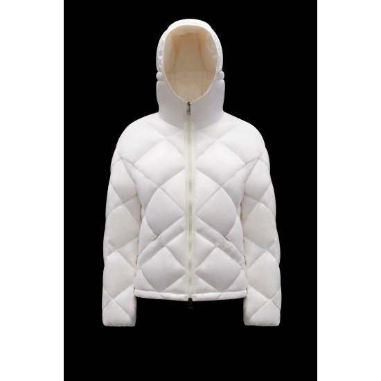 2022 Moncler Egilope Short Down Jacket Women Down Puffer Coat Winter Outerwear White