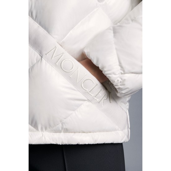 2022 Moncler Egilope Short Down Jacket Women Down Puffer Coat Winter Outerwear White