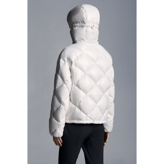 2022 Moncler Egilope Short Down Jacket Women Down Puffer Coat Winter Outerwear White