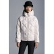 2022 Moncler Egilope Short Hooded Down Jacket Women Down Puffer Coat Winter Outerwear White