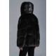 2022 Moncler Epilobe Short Down Jacket Women Down Puffer Coat Winter Outerwear Silk Black