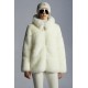 2022 Moncler Epilobe Short Down Jacket Women Down Puffer Coat Winter Outerwear Silk White