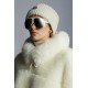 2022 Moncler Epilobe Short Down Jacket Women Down Puffer Coat Winter Outerwear Silk White